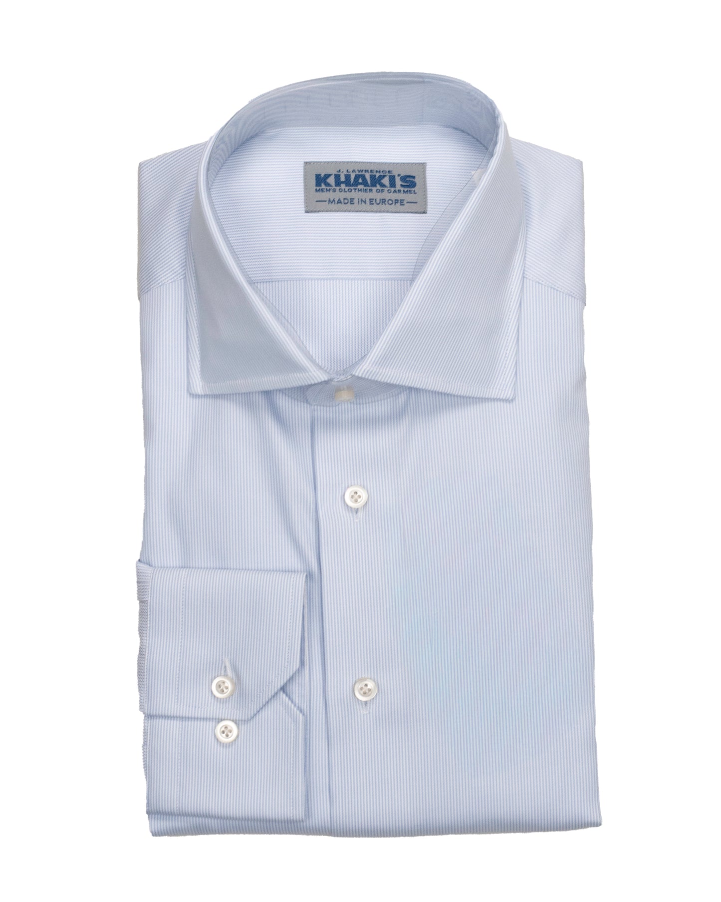 khakis brand blue stripe shirt