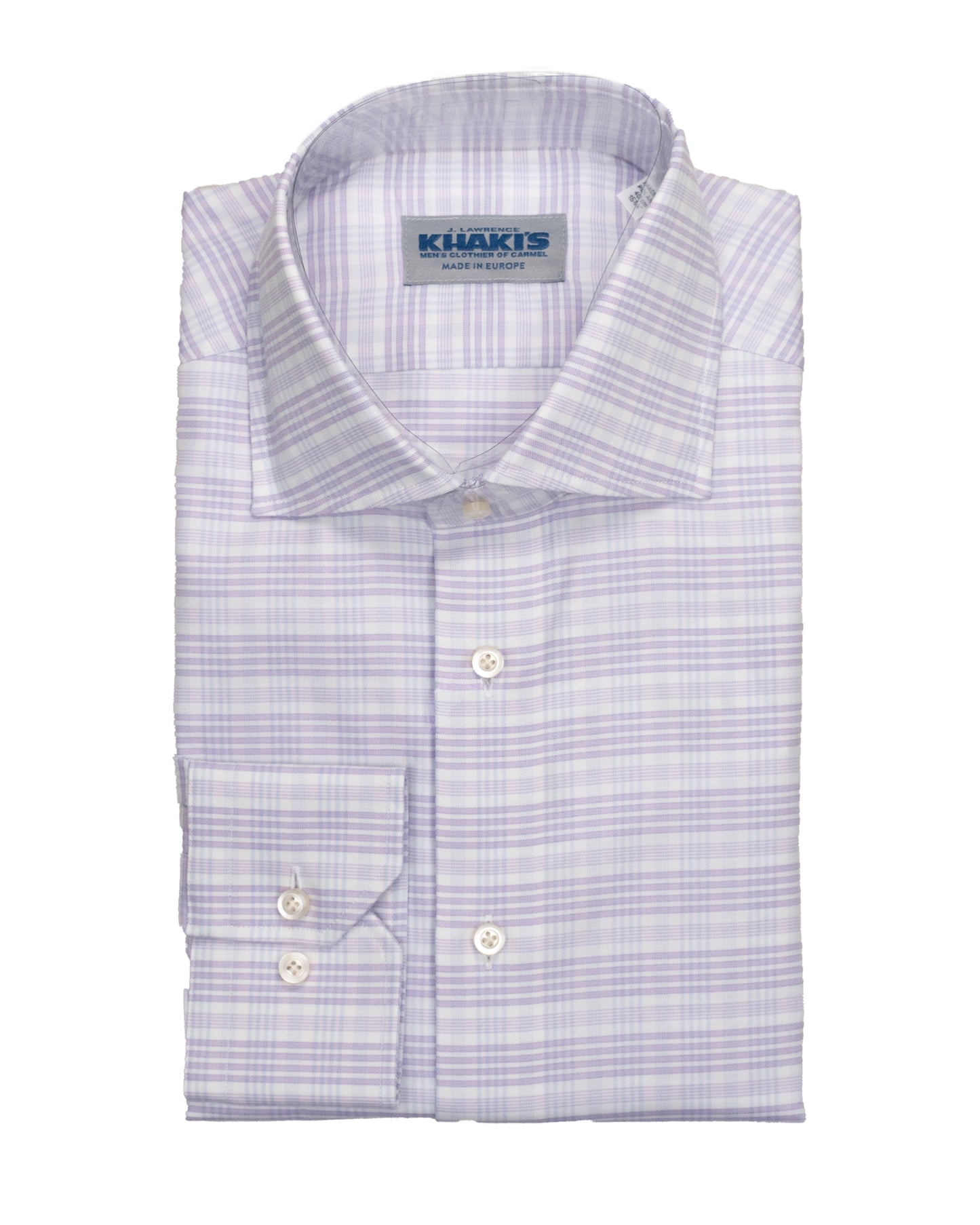 khakis brand purple check shirt
