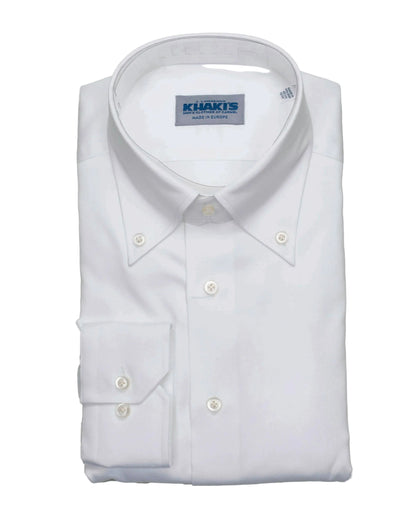 khakis brand solid white dress shirt