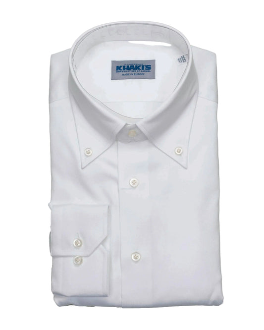 khakis brand solid white dress shirt