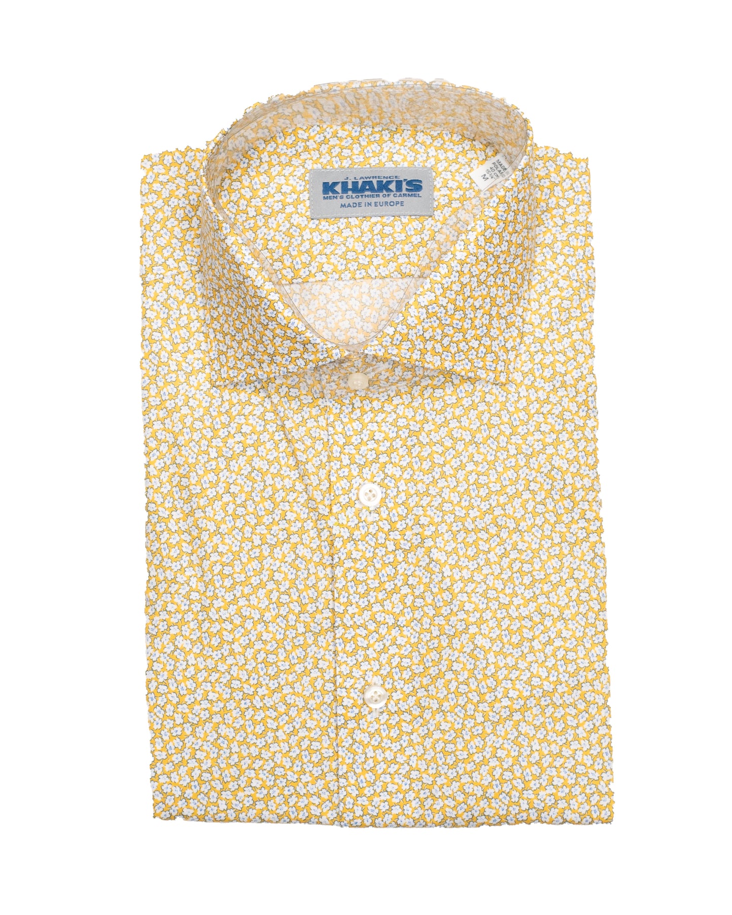 khakis brand yellow printed ss shirt