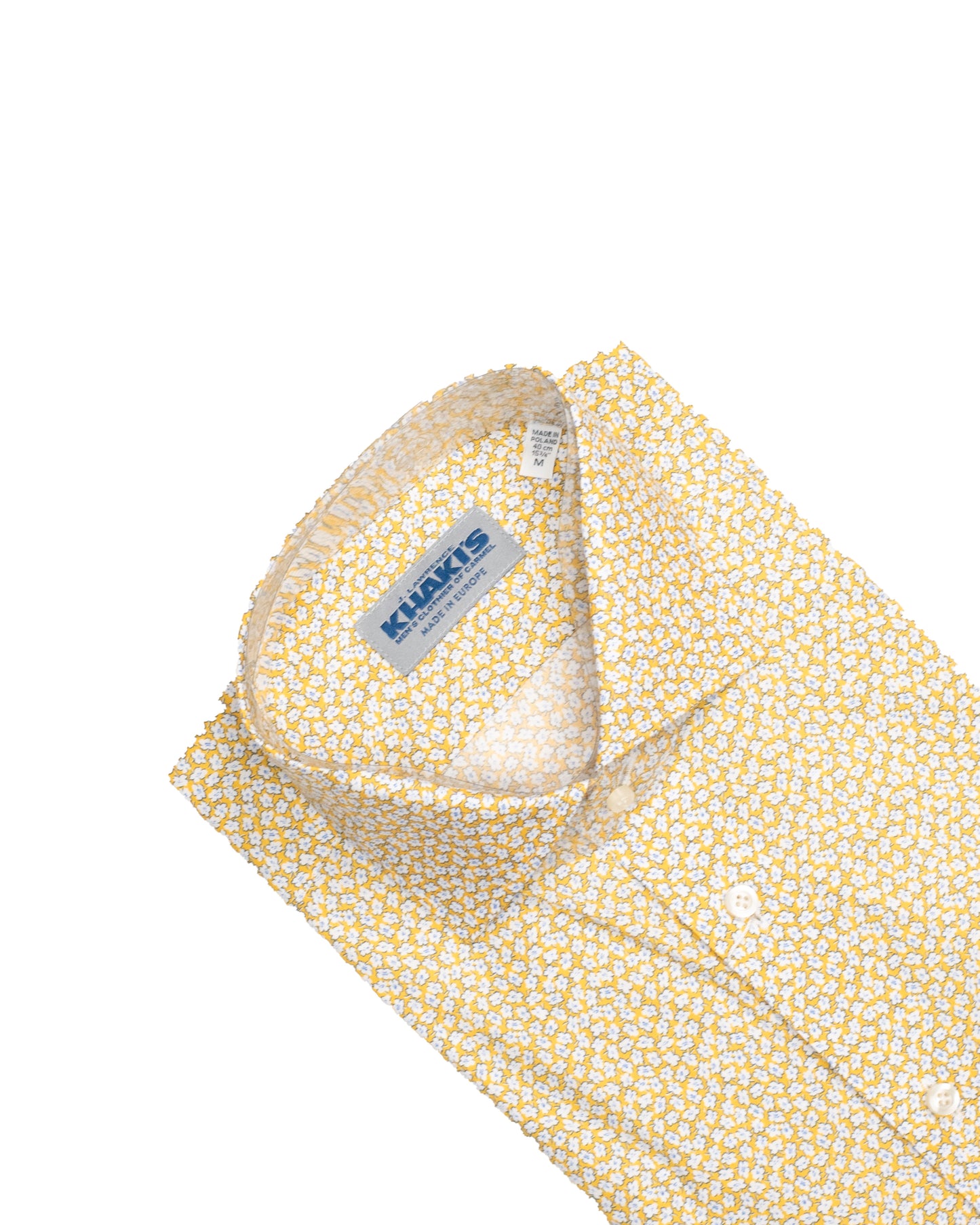 khakis brand yellow printed ss shirt