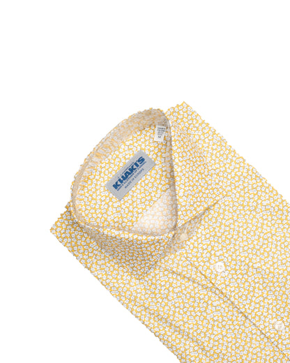 khakis brand yellow printed ss shirt