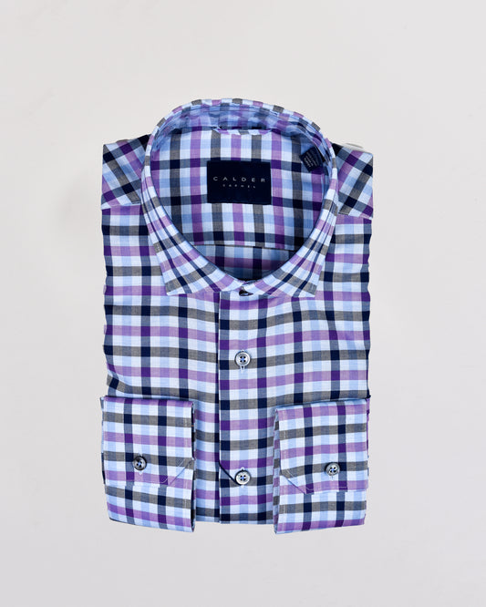 Khaki’s of Carmel - Purple Technical Patterned Shirt