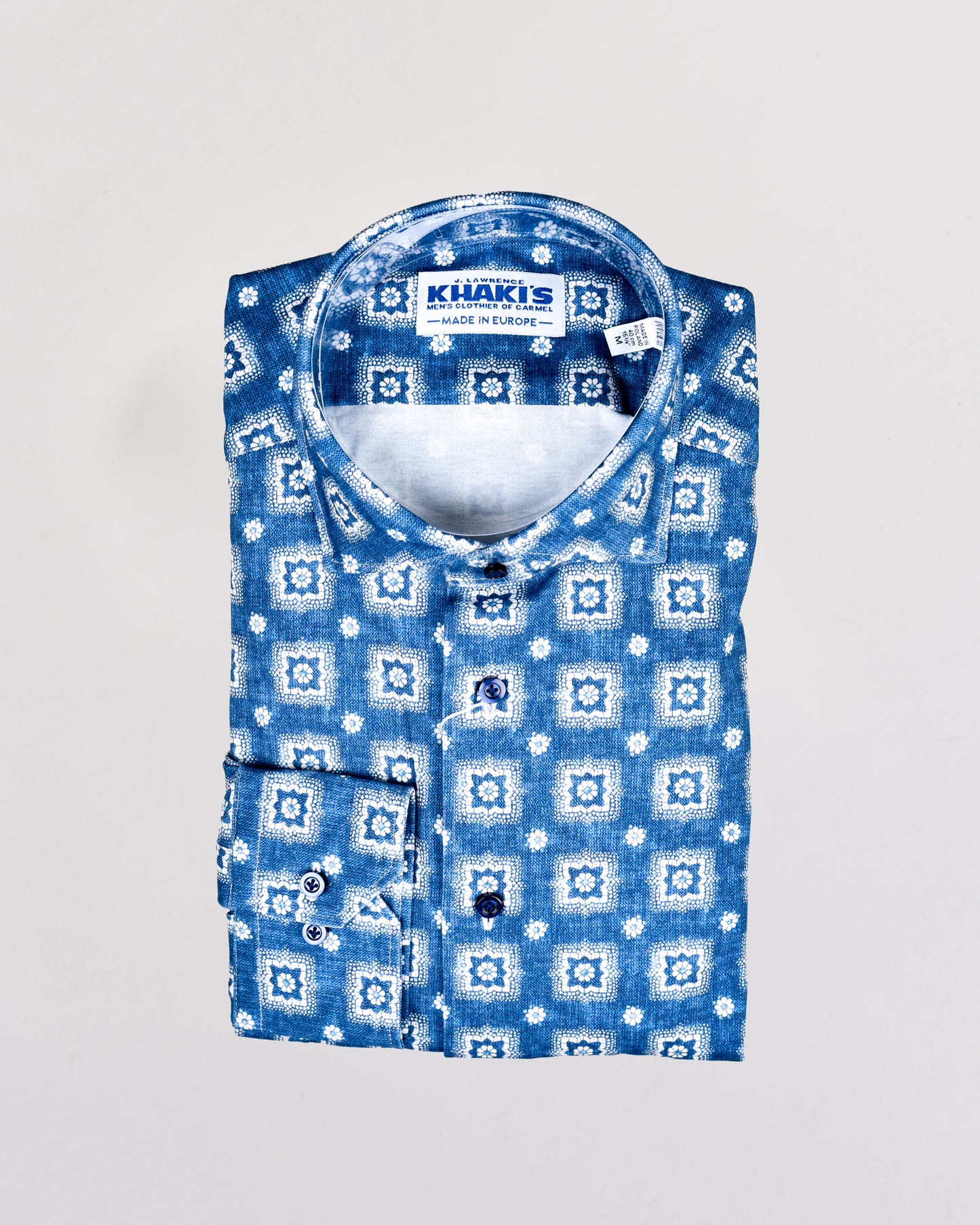 Khaki’s of Carmel - Blue Technical Patterned Shirt