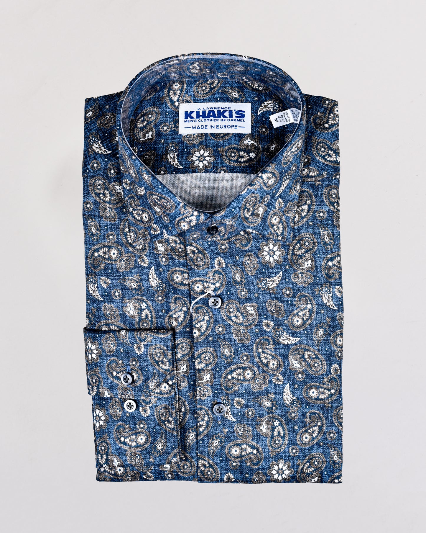 Khaki’s of Carmel - Blue Damask Technical Patterned Shirt