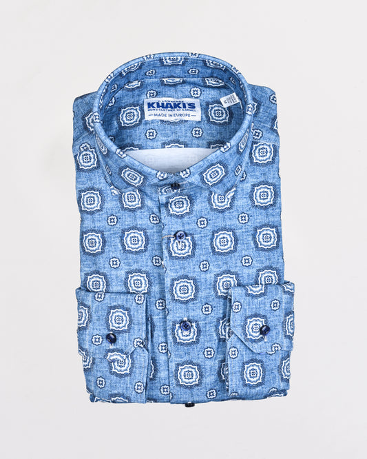 Khaki’s of Carmel - Blue Patterned Shirt