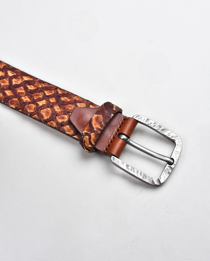 Khaki’s of Carmel - Handcrafted Amazonian Arapaima Tan Belt