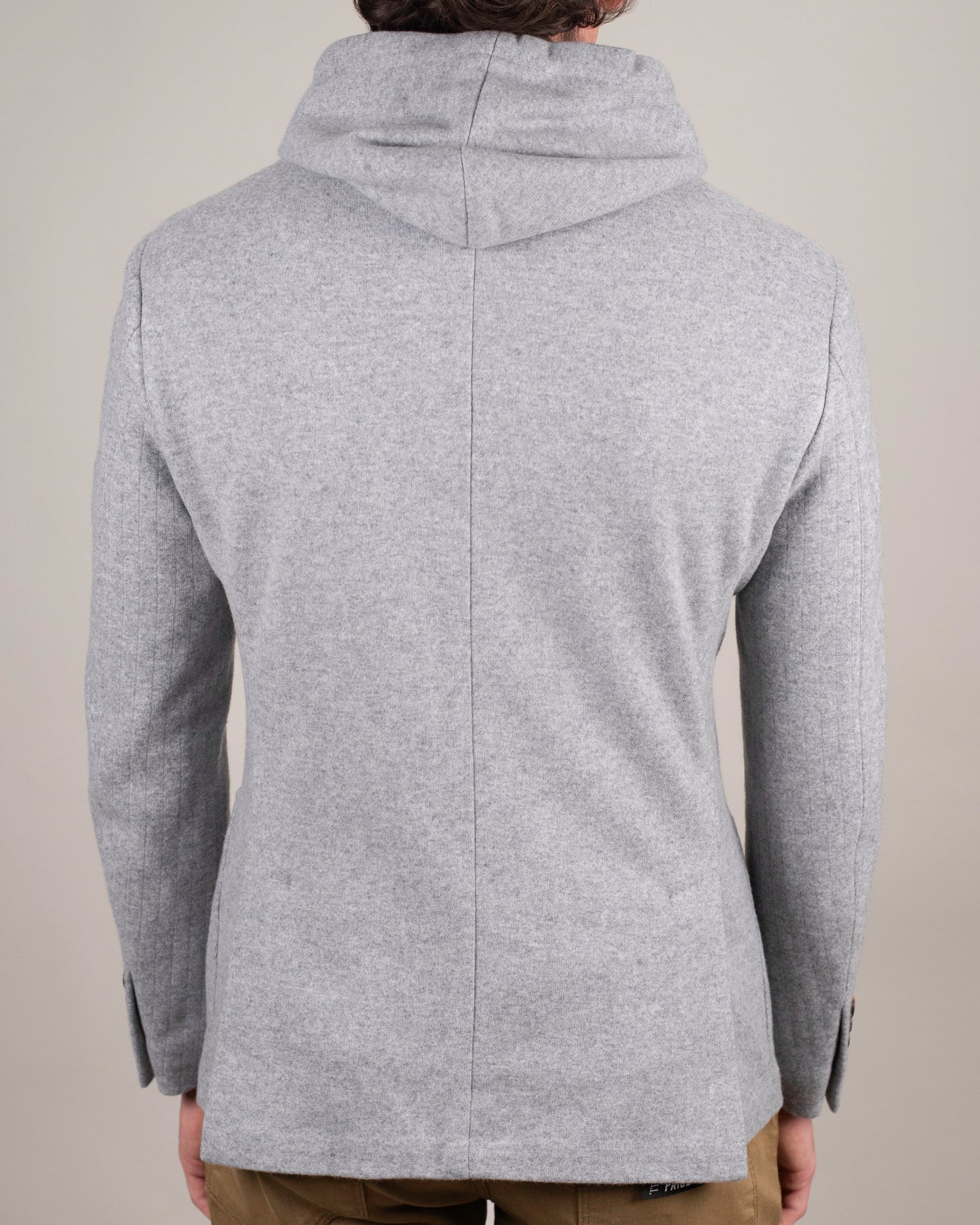 eleventy grey flannel hoodie soft coat