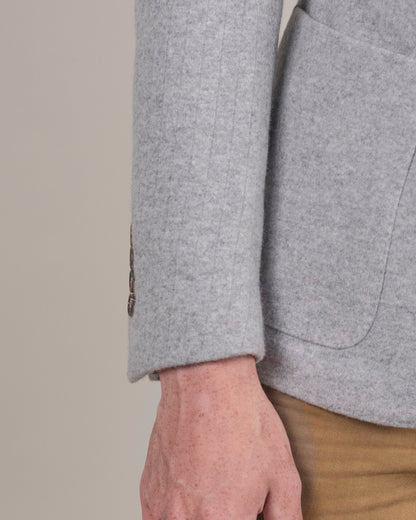 eleventy grey flannel hoodie soft coat