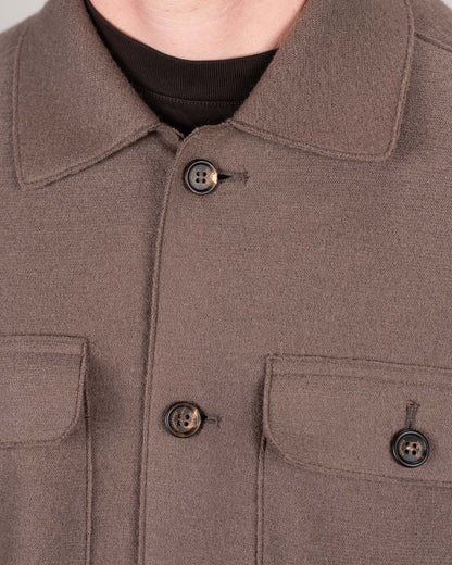 eleventy cocoa overshirt jacket