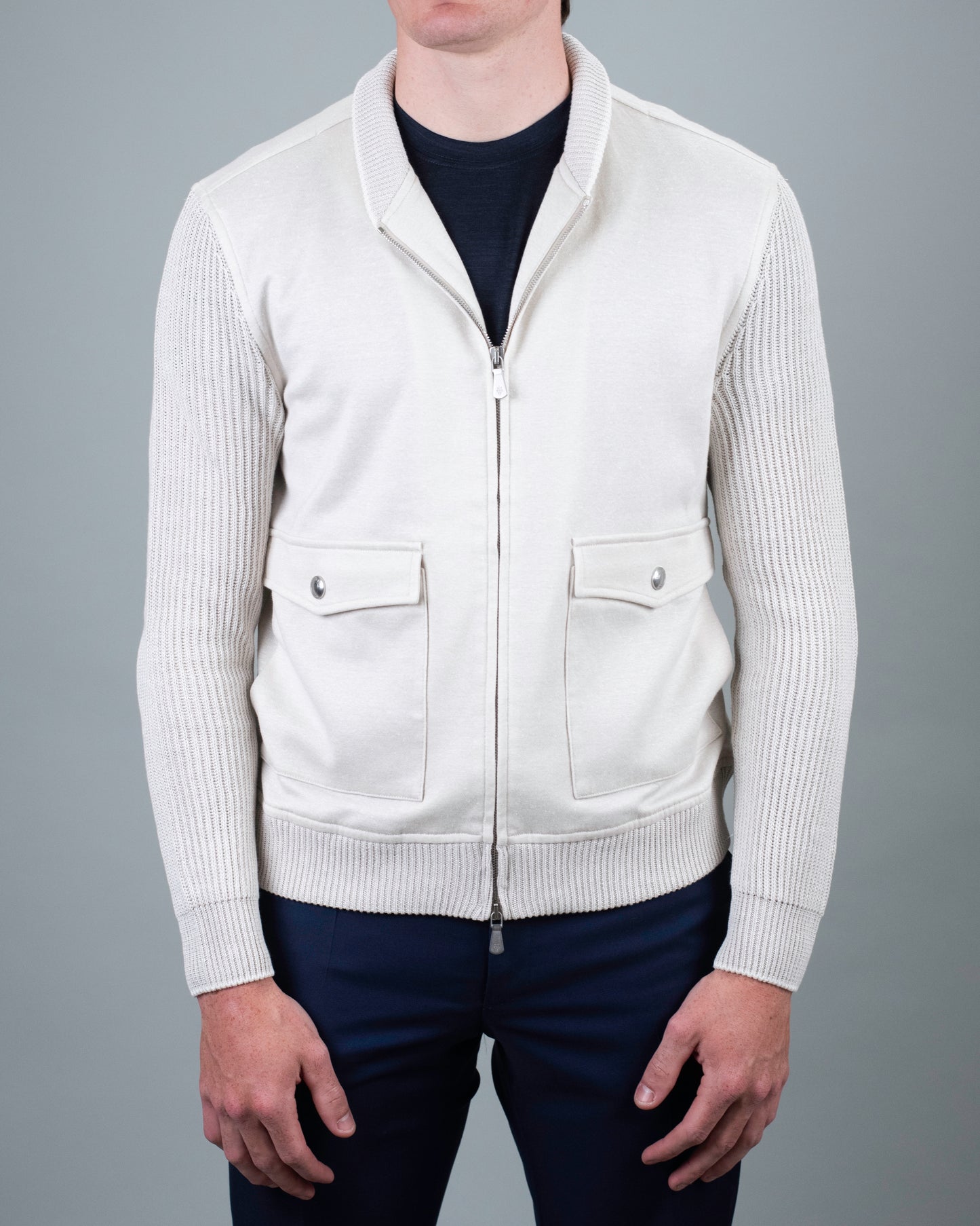 eleventy sand lightweight bomber jacket