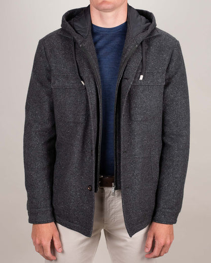 eleventy grey donegal jacket