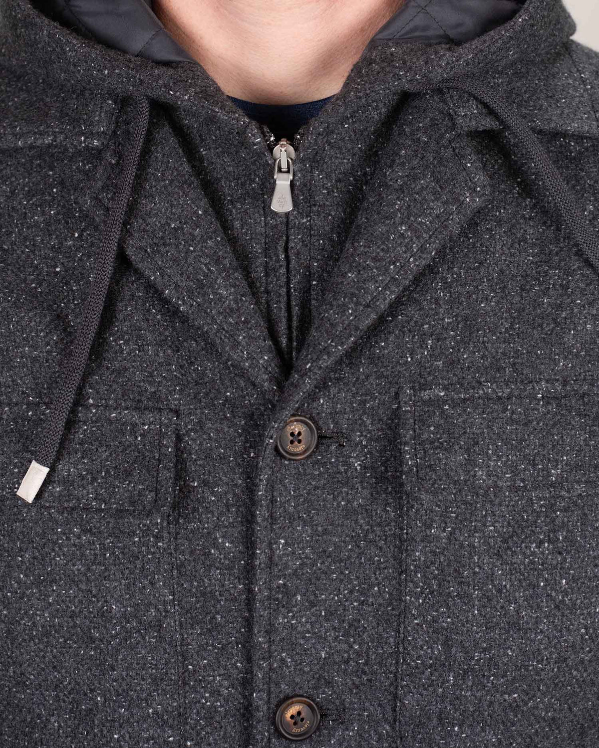 eleventy grey donegal jacket