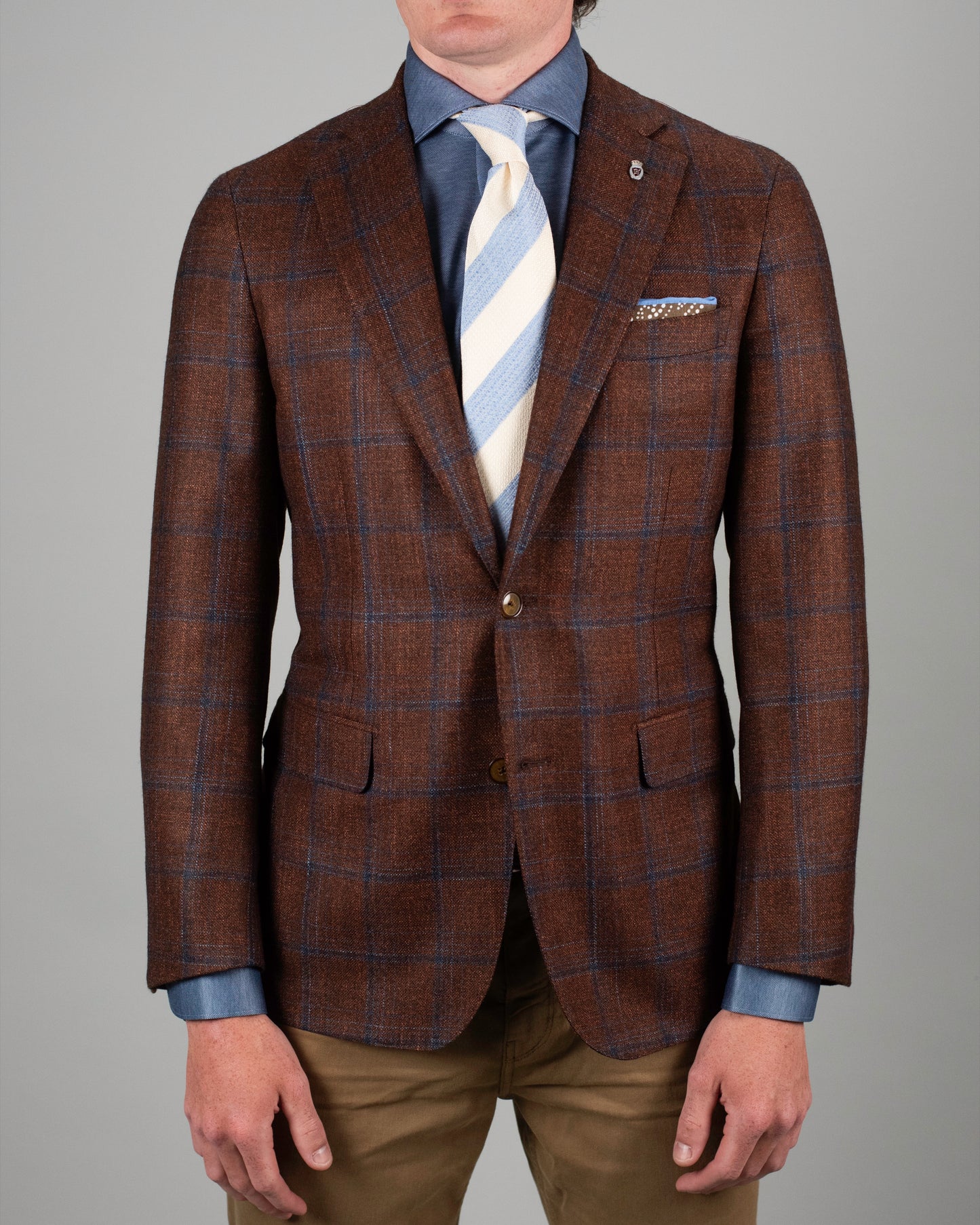 ravazzolo rust plaid sportcoat