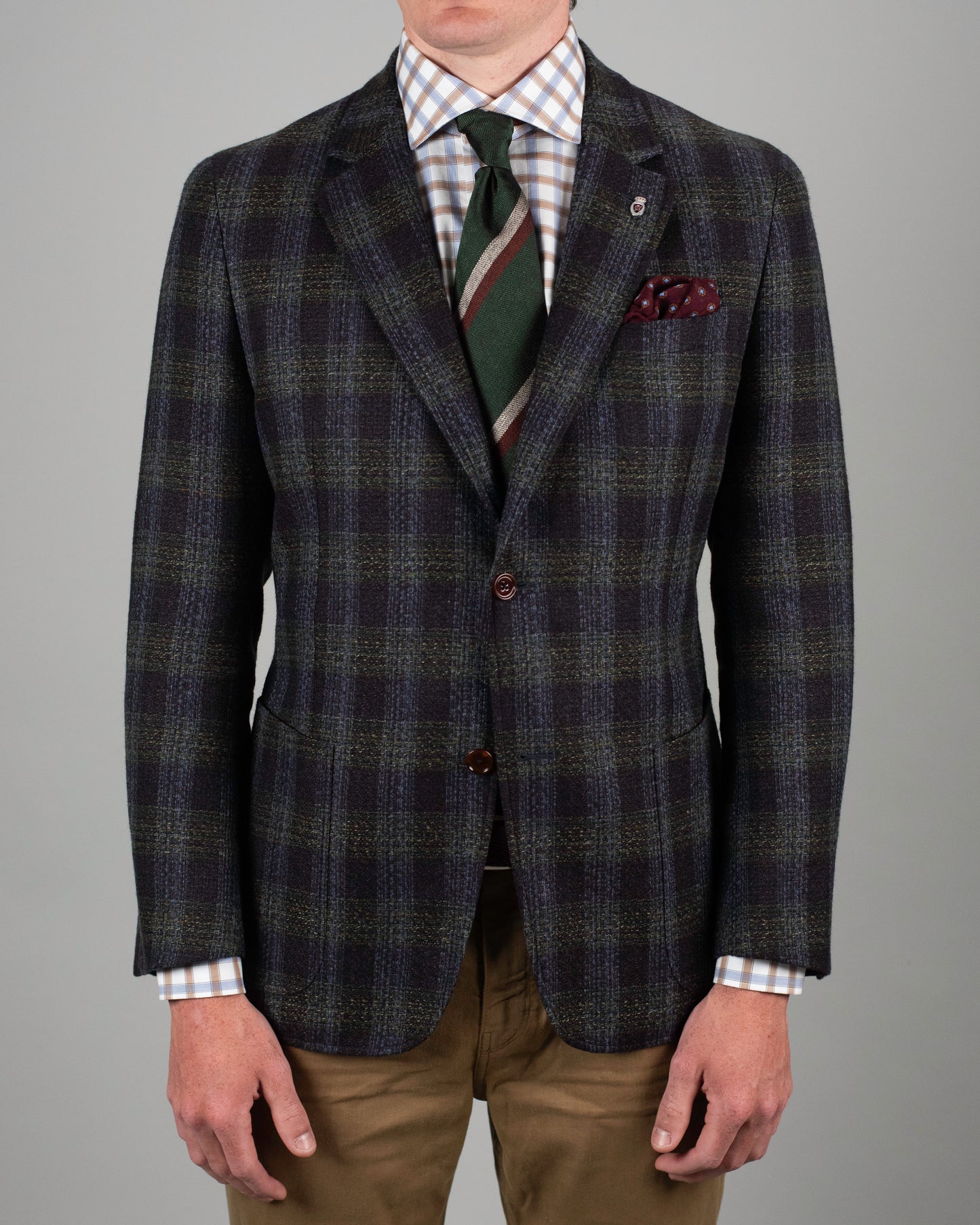 ravazzolo brown plaid sport coat