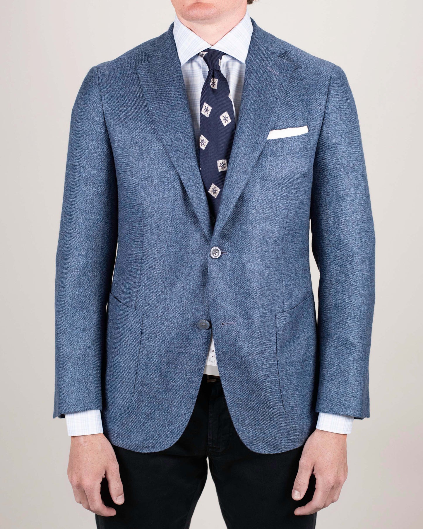ravazzolo blue solid sport coat