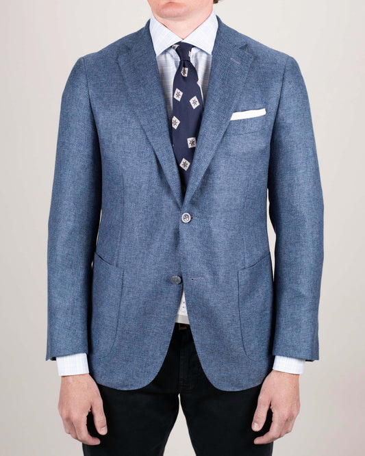 ravazzolo blue solid sport coat