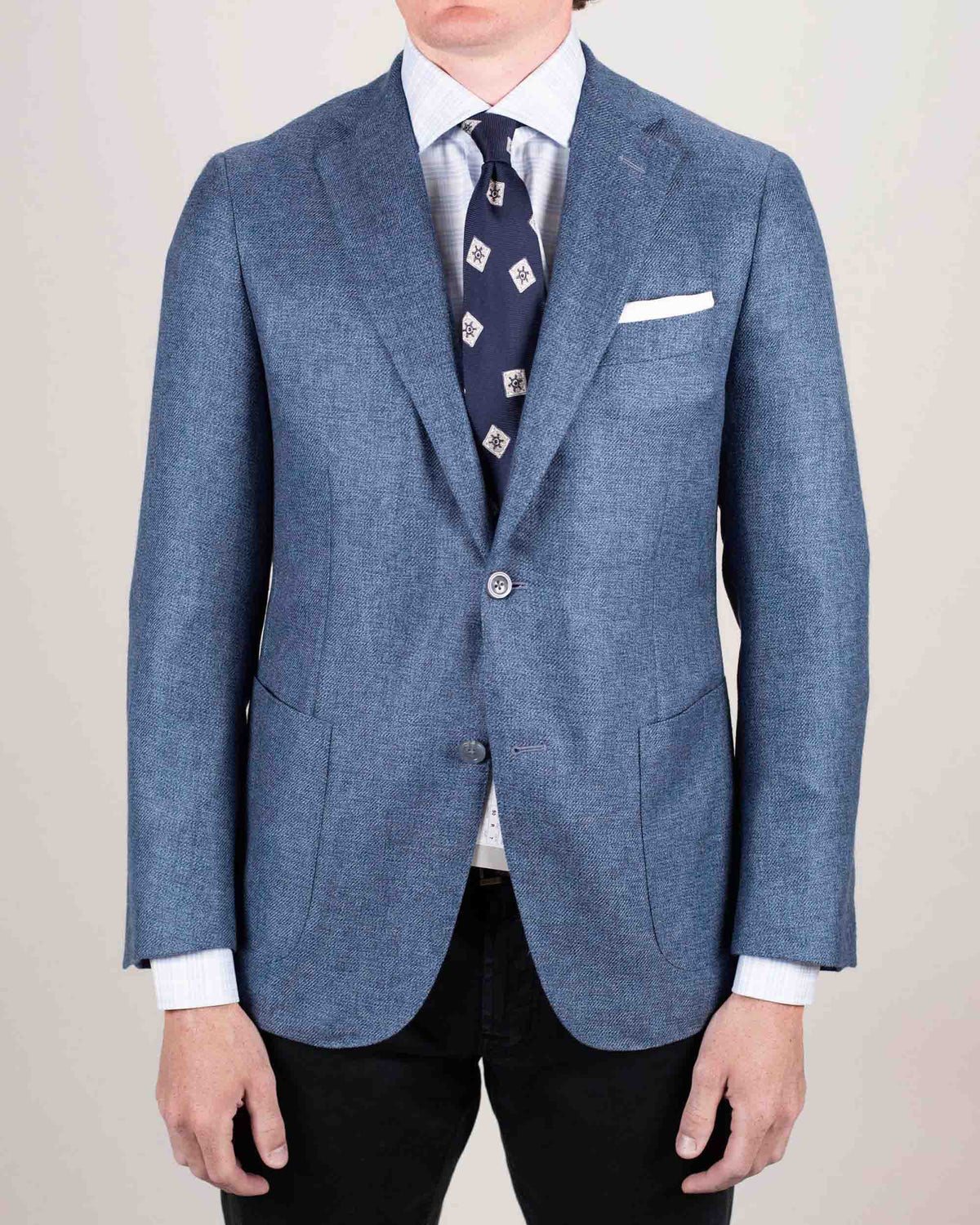 ravazzolo blue solid sport coat