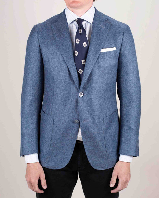 ravazzolo blue solid sport coat