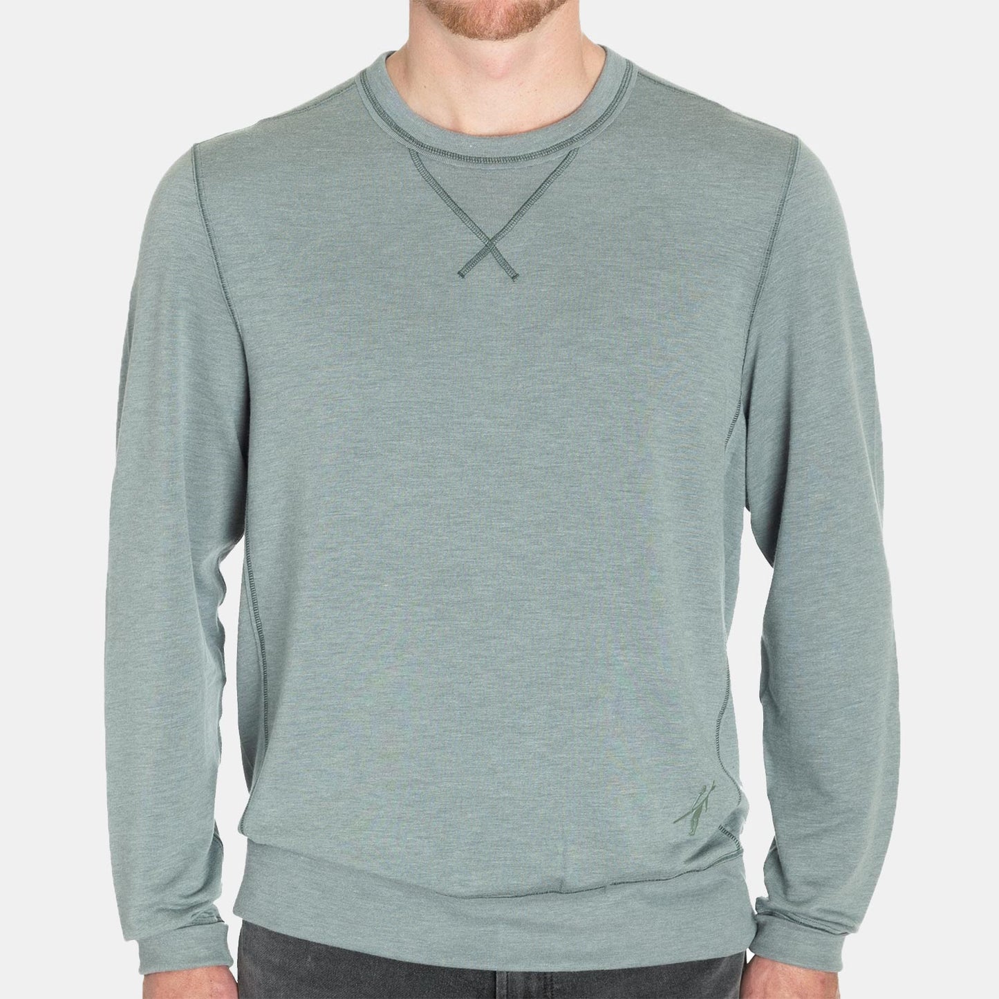 Toes on the Nose Super Soft L/S Crew in Seafoam Green