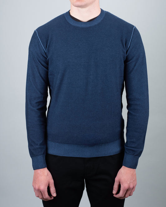khakis brand raw seam crewneck sweater