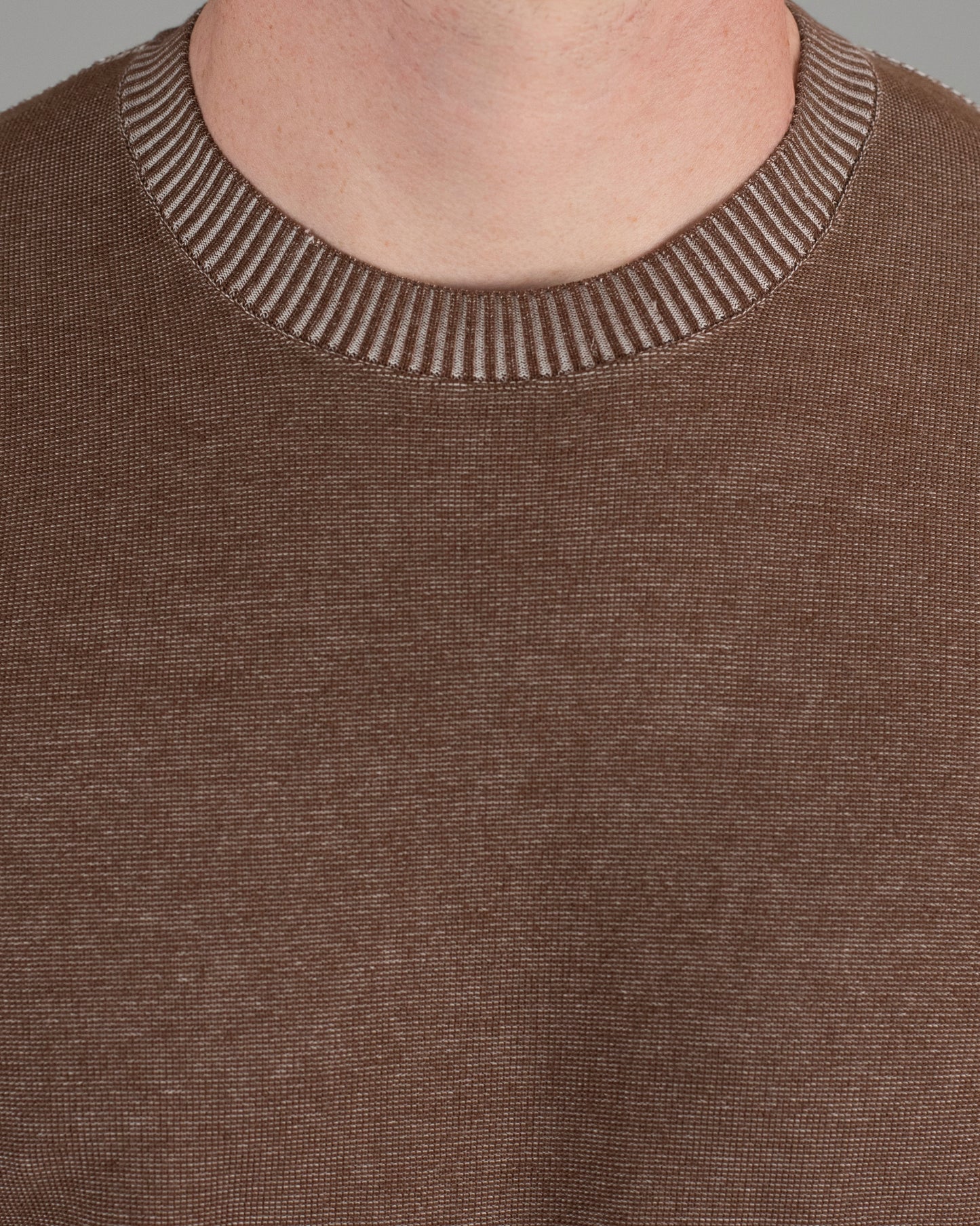 khakis brand raw seam crewneck sweater