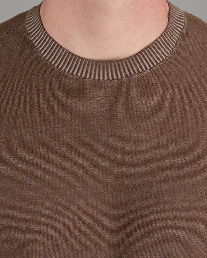 khakis brand raw seam crewneck sweater