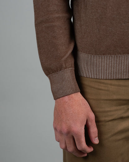 khakis brand raw seam crewneck sweater