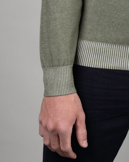 khakis brand raw seam crewneck sweater