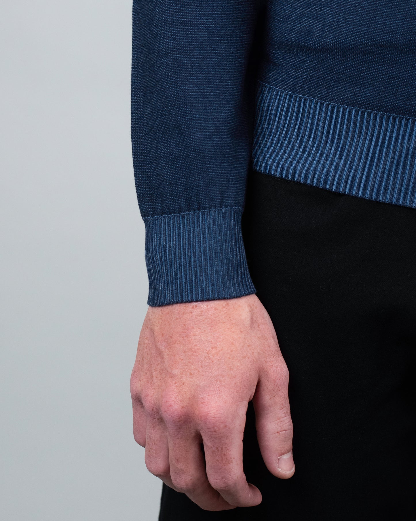khakis brand raw seam crewneck sweater