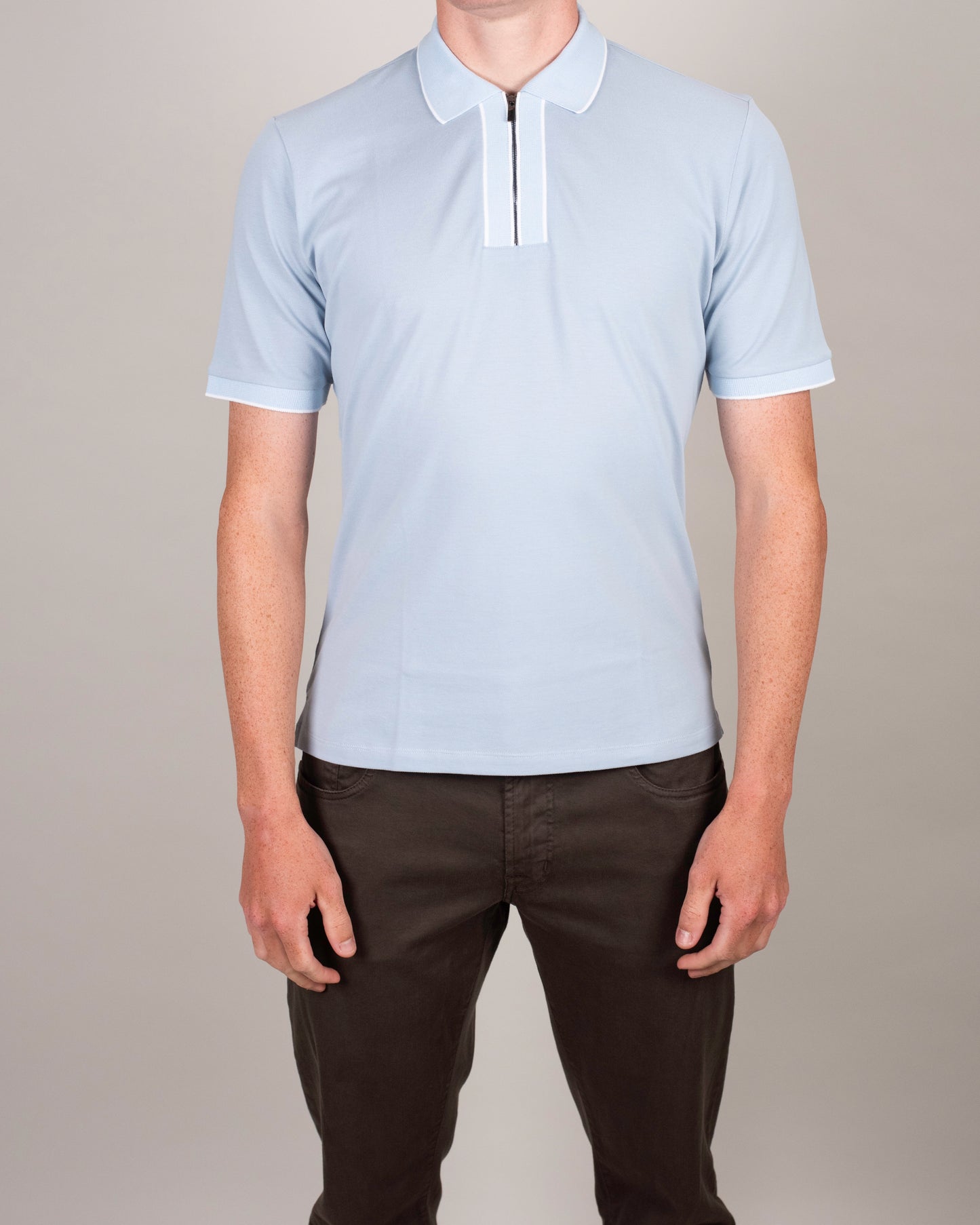 khakis brand zip polo