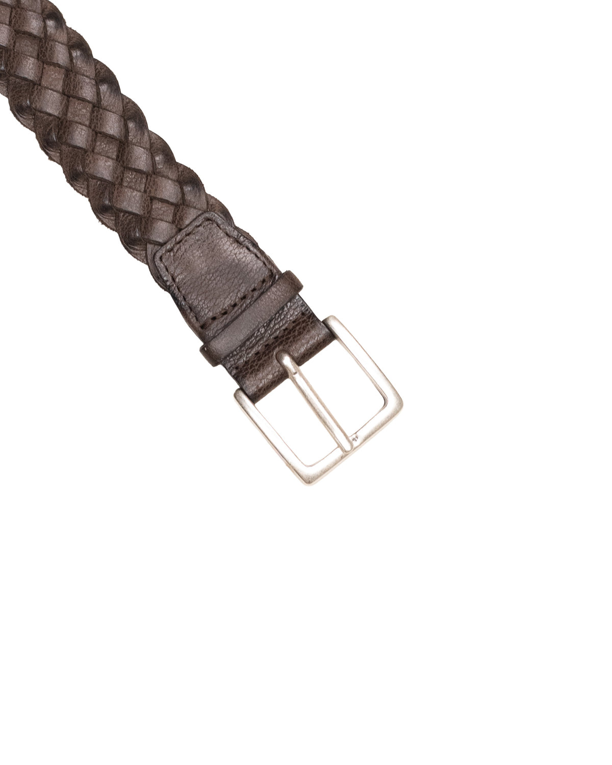 orciani chocolate brown braided belt