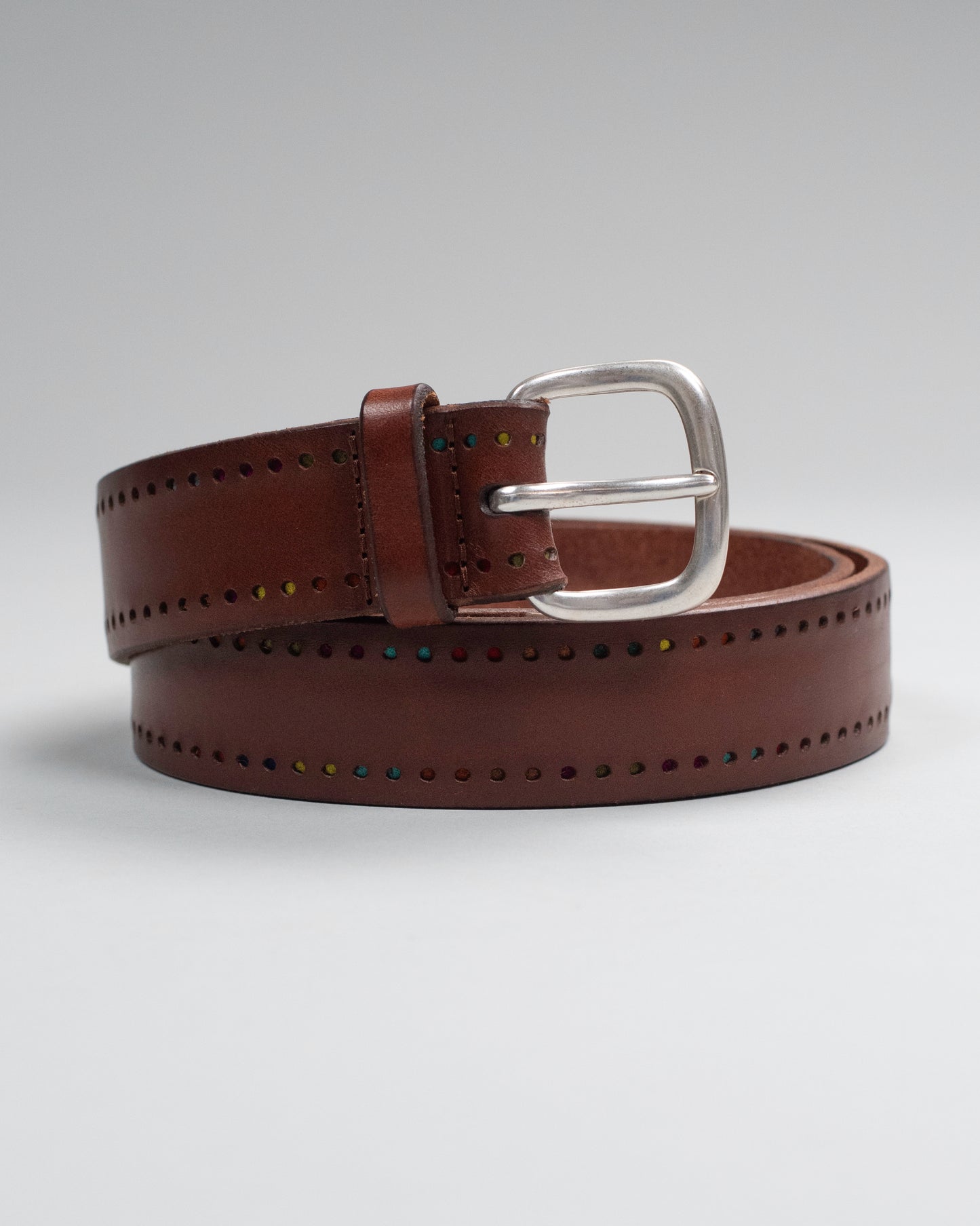 orciani bull contrast stitch belt