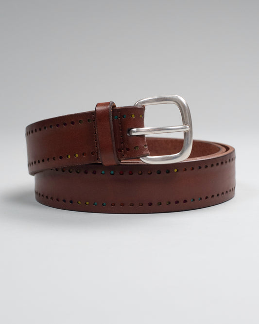 orciani bull contrast stitch belt