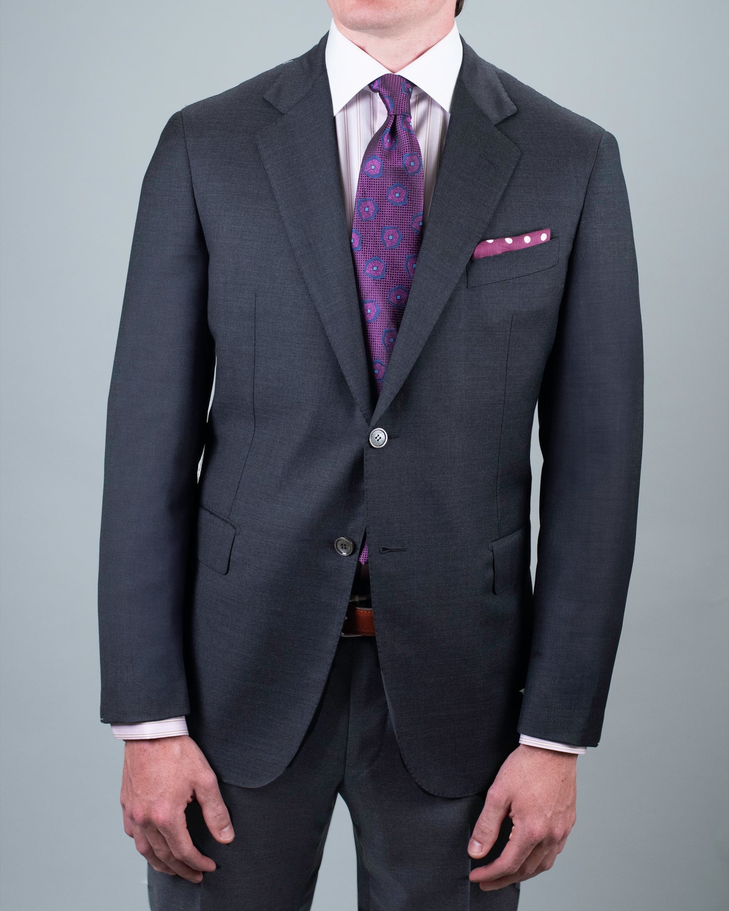 castangia charcoal suit