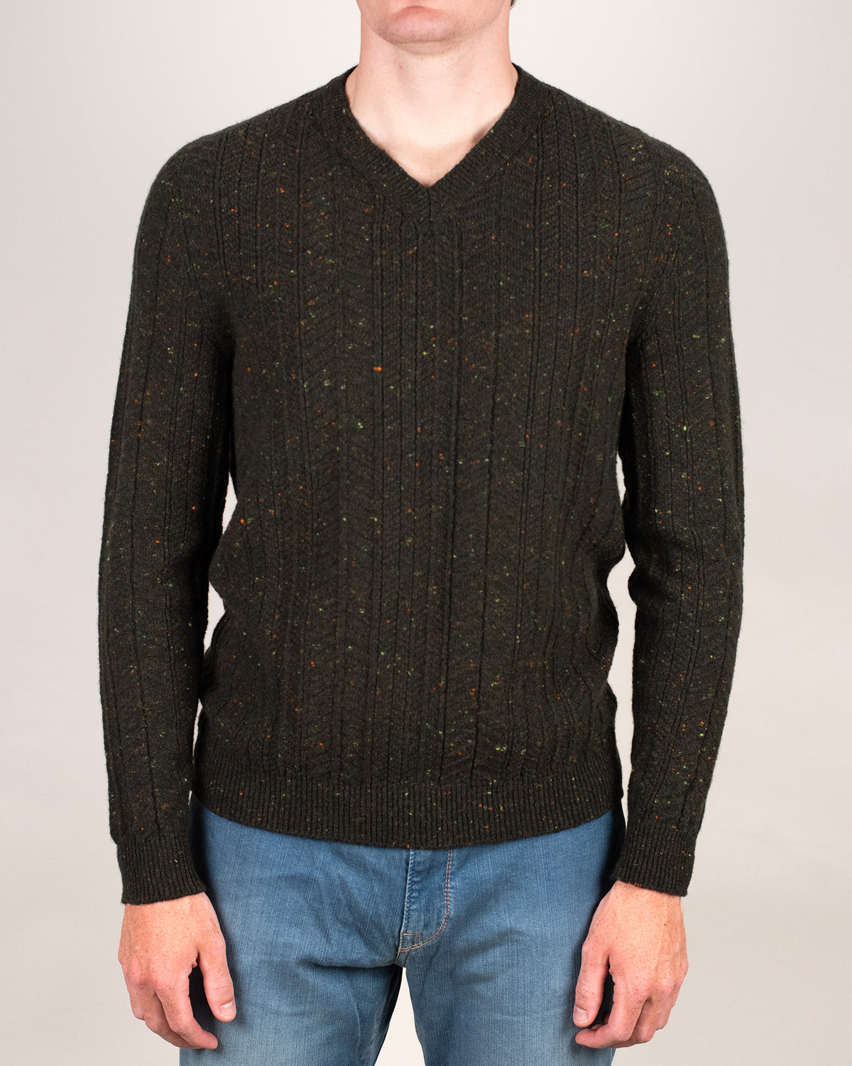 inis meain wool cash v neck sweater