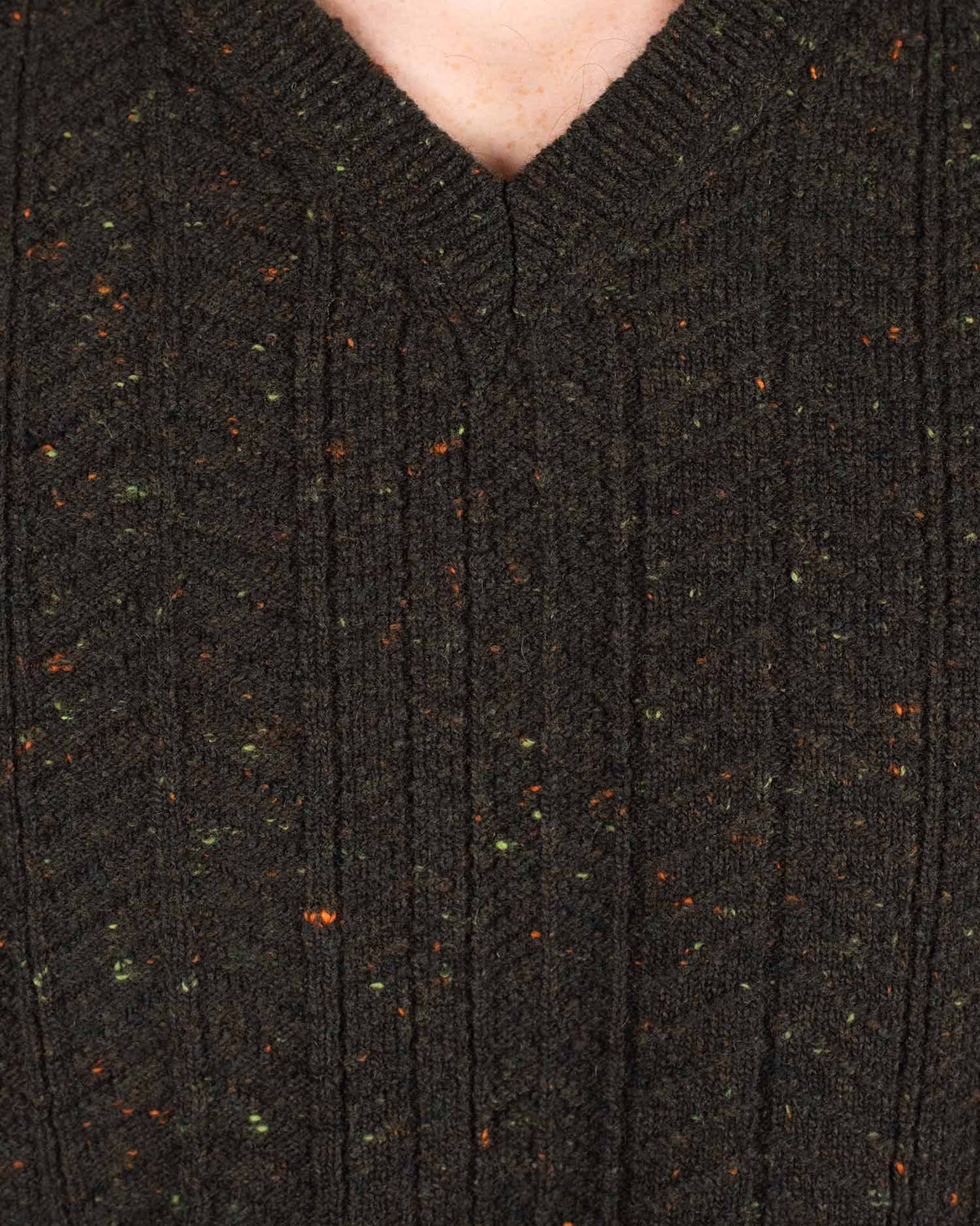 inis meain wool cash v neck sweater