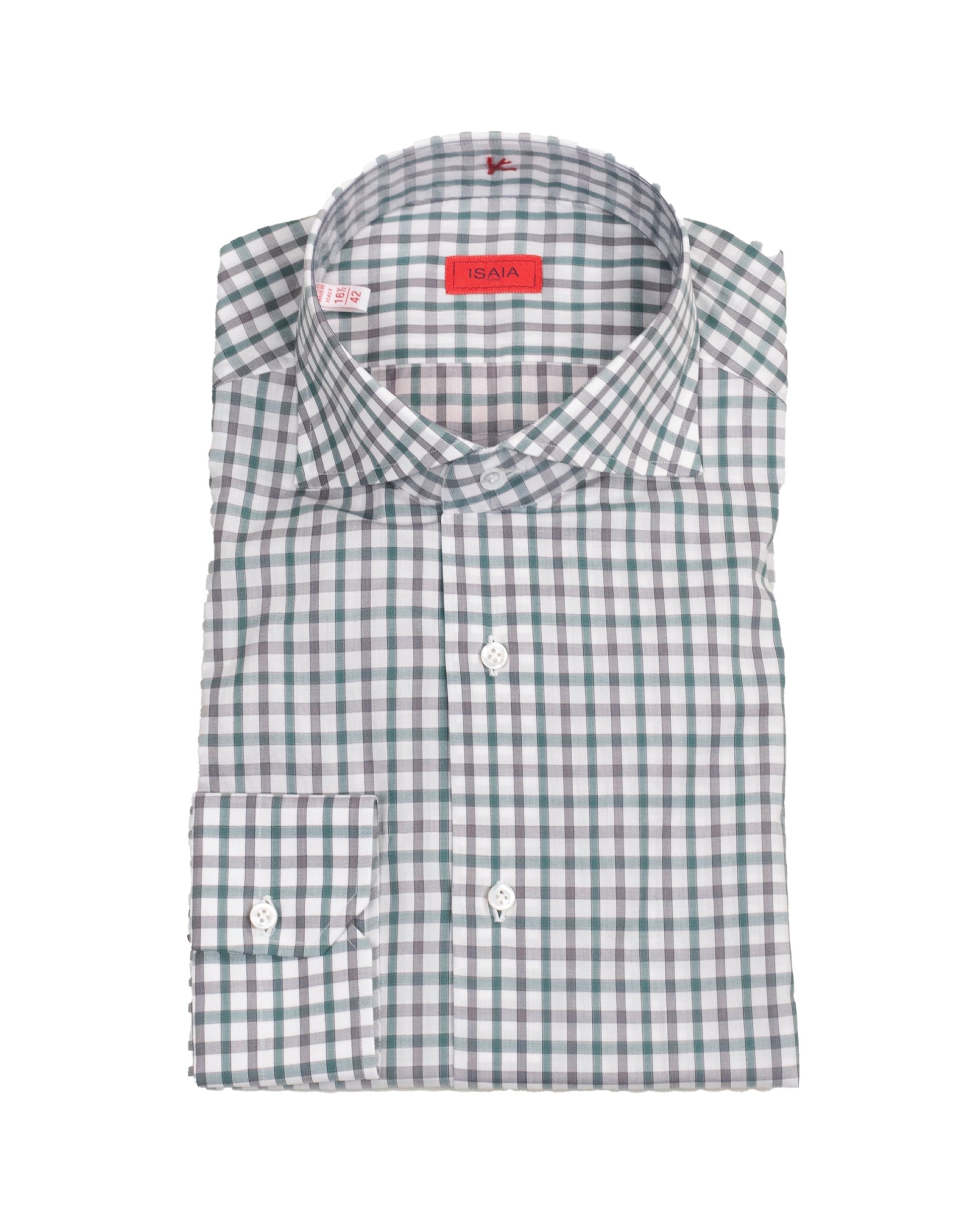 isaia dress shirt Isaia Men's Solid White Cotton Dress Shirt
