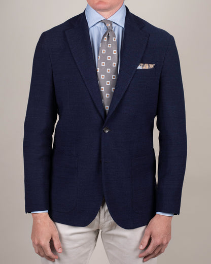 khakis brand navy hopsack soft coat