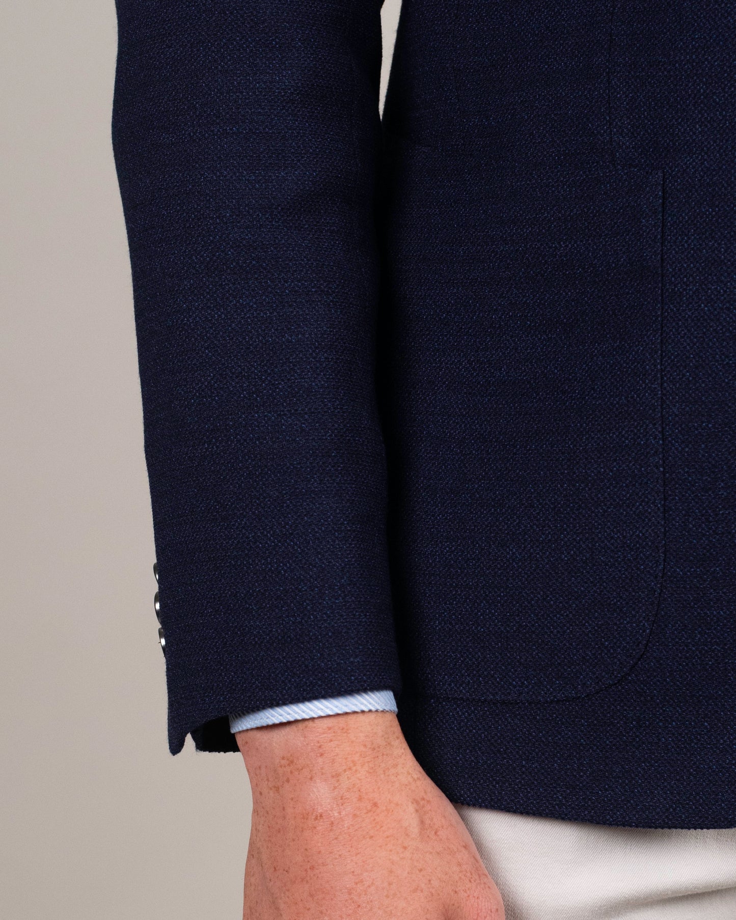 khakis brand navy hopsack soft coat