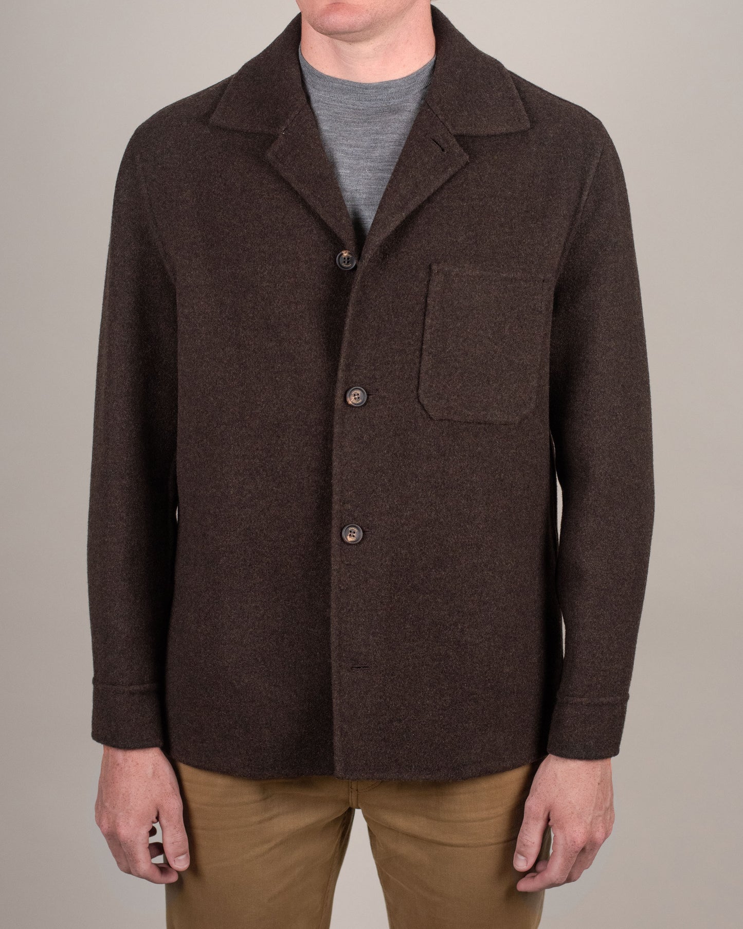 khakis brand brown cashmere chore jacket