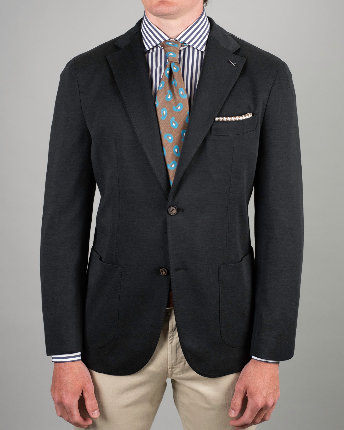 eleventy black lp fabric soft coat