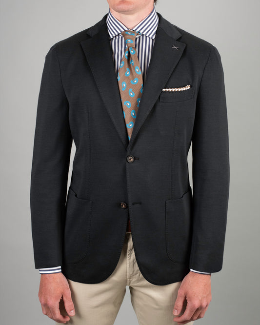 eleventy black lp fabric soft coat