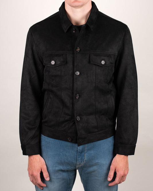 khakis brand micro suede trucker jacket