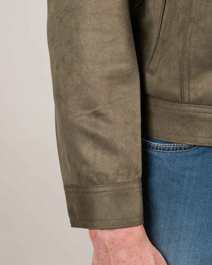khakis brand micro suede trucker jacket