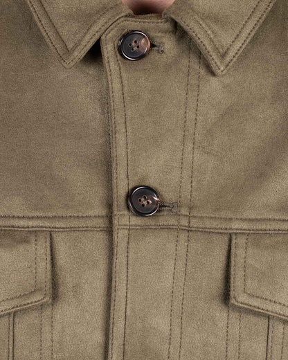 khakis brand micro suede trucker jacket