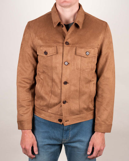 khakis brand micro suede trucker jacket