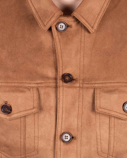 khakis brand micro suede trucker jacket