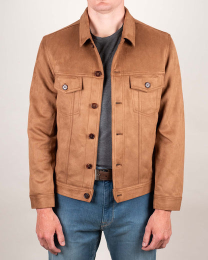 khakis brand micro suede trucker jacket